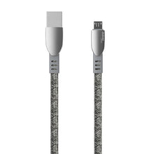 Заредете изображение във визуализатора на галерията – Dudao USB braided cable - micro USB 5 A 1 m gray (L3PROM gray) - TopMag
