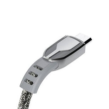 Заредете изображение във визуализатора на галерията – Dudao USB braided cable - micro USB 5 A 1 m gray (L3PROM gray) - TopMag
