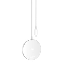 Заредете изображение във визуализатора на галерията – Dudao Kit 15W Magnetic Wireless Charger Qi and 20W AC Charger (MagSafe Compatible) White (A12XS) - TopMag
