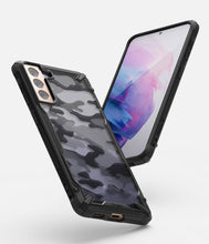 Заредете изображение във визуализатора на галерията – Ringke Fusion X Design durable PC Case with TPU Bumper for Samsung Galaxy S21+ 5G (S21 Plus 5G) Camo Black (XDSG0045) - TopMag
