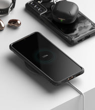 Заредете изображение във визуализатора на галерията – Ringke Fusion X Design durable PC Case with TPU Bumper for Samsung Galaxy S21+ 5G (S21 Plus 5G) Camo Black (XDSG0045) - TopMag
