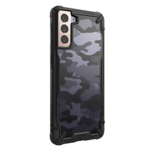 Заредете изображение във визуализатора на галерията – Ringke Fusion X Design durable PC Case with TPU Bumper for Samsung Galaxy S21+ 5G (S21 Plus 5G) Camo Black (XDSG0045) - TopMag
