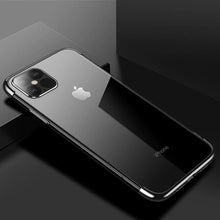 Заредете изображение във визуализатора на галерията – Clear Color Case Gel TPU Electroplating frame Cover for Samsung Galaxy S21 5G black - TopMag
