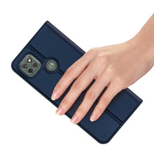Заредете изображение във визуализатора на галерията – DUX DUCIS Skin Pro Bookcase type case for Motorola Moto G9 Power blue - TopMag
