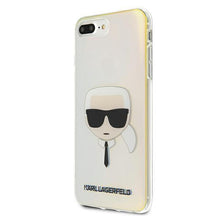 Заредете изображение във визуализатора на галерията – Karl Lagerfeld KLHCI8LPCKHML iPhone 7/8 Plus multicolor hardcase Iridescent Karl`s Head
