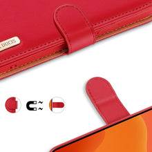 Заредете изображение във визуализатора на галерията – Dux Ducis Hivo Genuine Leather Bookcase type case for iPhone 11 Pro red - TopMag
