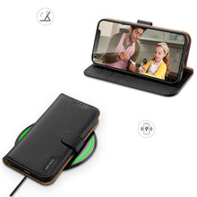Заредете изображение във визуализатора на галерията – Dux Ducis Hivo Genuine Leather Bookcase type case for iPhone 11 Pro Max black - TopMag
