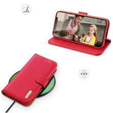 Заредете изображение във визуализатора на галерията – Dux Ducis Hivo Genuine Leather Bookcase type case for iPhone 11 Pro Max red - TopMag
