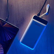 Заредете изображение във визуализатора на галерията – Dudao powerbank 30000 mAh 3x USB with LED lamp black (K8s + black) - TopMag
