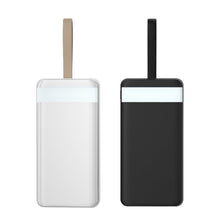 Заредете изображение във визуализатора на галерията – Dudao powerbank 30000 mAh 3x USB with LED lamp black (K8s + black) - TopMag
