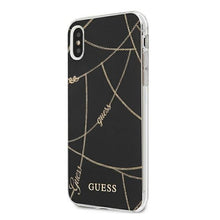 Заредете изображение във визуализатора на галерията – Guess GUHCI65PCUCHBK iPhone Xs Max czarny/black hardcase Gold Chain Collection - TopMag
