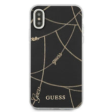 Заредете изображение във визуализатора на галерията – Guess GUHCI65PCUCHBK iPhone Xs Max czarny/black hardcase Gold Chain Collection - TopMag
