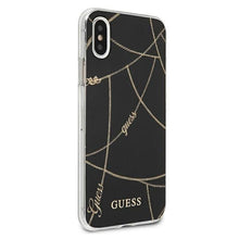 Заредете изображение във визуализатора на галерията – Guess GUHCI65PCUCHBK iPhone Xs Max czarny/black hardcase Gold Chain Collection - TopMag
