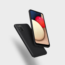 Заредете изображение във визуализатора на галерията – Nillkin Super Frosted Shield Case + kickstand for Samsung Galaxy A02s EU black - TopMag
