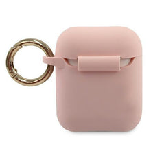 Заредете изображение във визуализатора на галерията – Guess GUACA2LSTLPI AirPods cover różowy/pink Silicone Triangle Logo - TopMag

