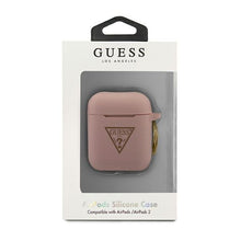 Заредете изображение във визуализатора на галерията – Guess GUACA2LSTLPI AirPods cover różowy/pink Silicone Triangle Logo - TopMag
