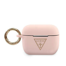 Заредете изображение във визуализатора на галерията – Guess GUACAPLSTLPI AirPods Pro cover rózowy/pink Silicone Triangle Logo - TopMag
