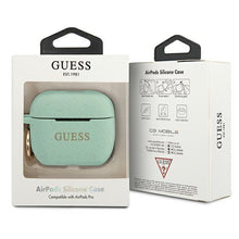 Заредете изображение във визуализатора на галерията – Guess GUACAPSILGLGN AirPods Pro cover zielony/green Silicone Glitter - TopMag
