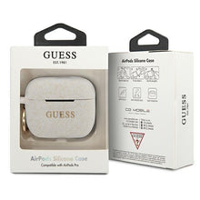 Заредете изображение във визуализатора на галерията – Guess GUACAPSILGLWH AirPods Pro cover biały/white Silicone Glitter - TopMag
