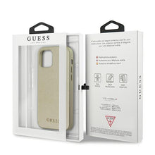 Заредете изображение във визуализатора на галерията – Guess GUHCP12MIGLGO iPhone 12/12 Pro 6,1" złoty/gold hardcase Iridescent - TopMag
