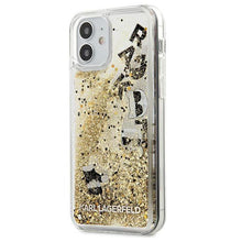 Заредете изображение във визуализатора на галерията – Karl Lagerfeld KLHCP12SROGO iPhone 12 mini 5,4" złoty/gold hardcase Glitter Charms - TopMag
