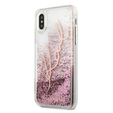 Заредете изображение във визуализатора на галерията – Karl Lagerfeld KLHCPXTRKSRG iPhone X/Xs różowo-złoty/rose gold Glitter Signature - TopMag
