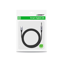 Заредете изображение във визуализатора на галерията – Ugreen AUX stereo audio cable 3.5 mm mini jack - USB Type C for tablet phone 1m black (CM450 20192) - TopMag
