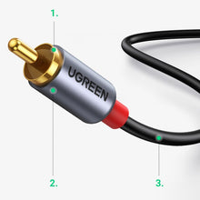 Заредете изображение във визуализатора на галерията – Ugreen audio cable USB Type C (male) - 2RCA (male) 1.5m gray (20193 CM451) - TopMag
