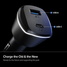 Заредете изображение във визуализатора на галерията – SPIGEN PC1800 POWERARC 2-PORT CAR CHARGER PD30W / QC.3.0 BLACK - TopMag
