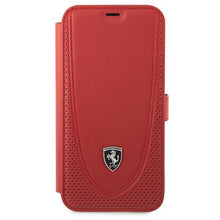 Заредете изображение във визуализатора на галерията – Ferrari FEOGOFLBKP12LRE iPhone 12 Pro Max 6,7" czerwony/red book Off Track Perforated - TopMag
