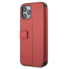 Заредете изображение във визуализатора на галерията – Ferrari FEOGOFLBKP12LRE iPhone 12 Pro Max 6,7" czerwony/red book Off Track Perforated - TopMag
