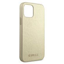 Заредете изображение във визуализатора на галерията – Guess GUHCP12LIGLGO iPhone 12 Pro Max 6,7" złoty/gold hardcase Iridescent - TopMag
