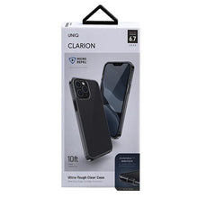Заредете изображение във визуализатора на галерията – UNIQ etui Clarion iPhone 12 Pro Max 6,7" czarny/vapour smoke Antimicrobial - TopMag
