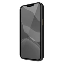 Заредете изображение във визуализатора на галерията – UNIQ etui Lino Hue iPhone 12 Pro Max 6,7" czarny/ink black Antimicrobial - TopMag
