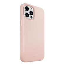 Заредете изображение във визуализатора на галерията – UNIQ etui Lino Hue iPhone 12 Pro Max 6,7" różowy/blush pink Antimicrobial - TopMag
