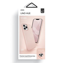 Заредете изображение във визуализатора на галерията – UNIQ etui Lino Hue iPhone 12 Pro Max 6,7" różowy/blush pink Antimicrobial - TopMag
