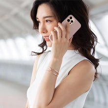 Заредете изображение във визуализатора на галерията – UNIQ etui Lino Hue iPhone 12/12 Pro 6,1" różowy/blush pink Antimicrobial - TopMag
