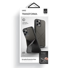 Заредете изображение във визуализатора на галерията – UNIQ etui Transforma iPhone 12/12 Pro 6,1" szary/charcoal grey - TopMag
