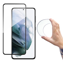 Заредете изображение във визуализатора на галерията – Wozinsky Full Cover Flexi Nano Glass Hybrid Screen Protector with frame for Samsung Galaxy S21+ 5G (S21 Plus 5G) black - TopMag
