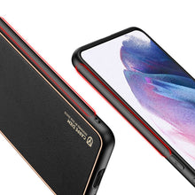 Заредете изображение във визуализатора на галерията – Dux Ducis Yolo elegant case made of soft TPU and PU leather for Samsung Galaxy S21+ 5G (S21 Plus 5G) black - TopMag
