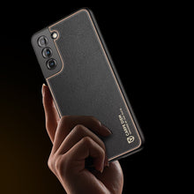 Заредете изображение във визуализатора на галерията – Dux Ducis Yolo elegant case made of soft TPU and PU leather for Samsung Galaxy S21+ 5G (S21 Plus 5G) black - TopMag
