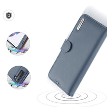 Заредете изображение във визуализатора на галерията – Dux Ducis Hivo Genuine Leather Bookcase type case for Samsung Galaxy S21+ 5G (S21 Plus 5G) blue - TopMag
