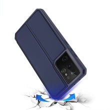 Заредете изображение във визуализатора на галерията – DUX DUCIS Skin X Bookcase type case for Samsung Galaxy S21 Ultra 5G blue - TopMag

