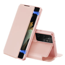 Заредете изображение във визуализатора на галерията – DUX DUCIS Skin X Bookcase type case for Samsung Galaxy S21 Ultra 5G pink - TopMag
