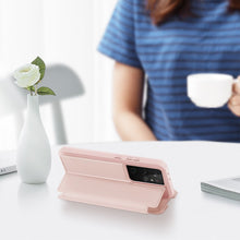 Заредете изображение във визуализатора на галерията – DUX DUCIS Skin X Bookcase type case for Samsung Galaxy S21 Ultra 5G pink - TopMag
