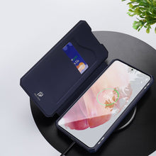 Заредете изображение във визуализатора на галерията – DUX DUCIS Skin X Bookcase type case for Samsung Galaxy S21 5G blue - TopMag
