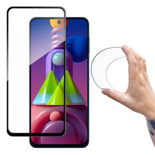 Заредете изображение във визуализатора на галерията – Wozinsky Full Cover Flexi Nano Glass Hybrid Screen Protector with frame for Samsung Galaxy M51 black - TopMag
