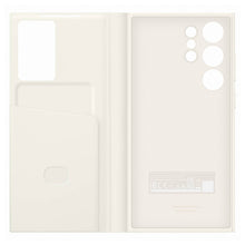 Заредете изображение във визуализатора на галерията – Samsung Smart View Wallet Case for Samsung Galaxy S23 Ultra Cover with Smart Flip Window Card Wallet Cream (EF-ZS918CUEGWW)
