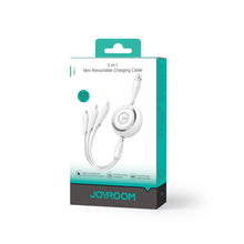 Заредете изображение във визуализатора на галерията – Joyroom S-A40 Colorful Series 3in1 retractable cable USB-A to USB-C / Lightning / microUSB 1m - white
