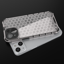 Заредете изображение във визуализатора на галерията – Honeycomb case for iPhone 14 Plus armored hybrid cover transparent
